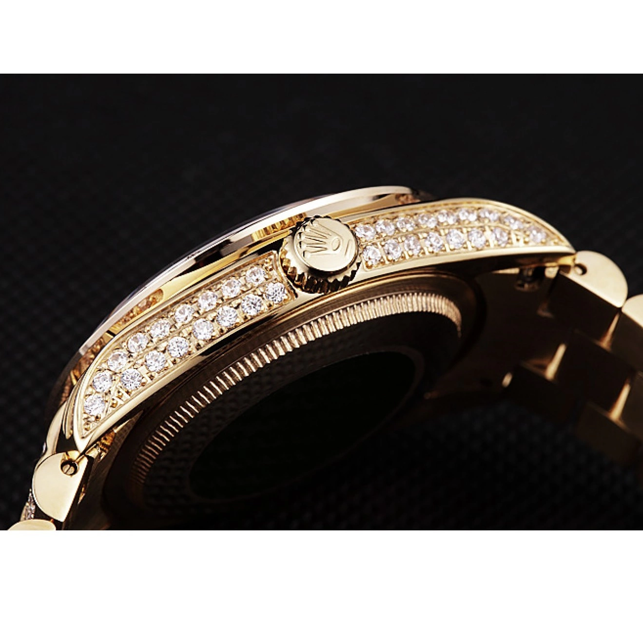 Aaa replica watch Diamonds Yellow Gold-srl185 Day-Date Swiss Rolex 621615 0724